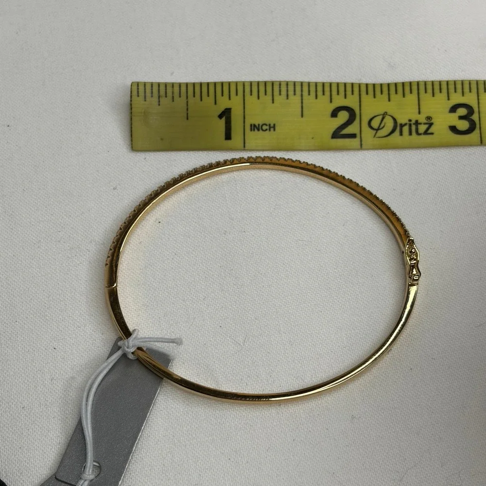 Nordstrom Delicate Cubic Zirconia Bangle Bracelet Gold Tone NWT $59